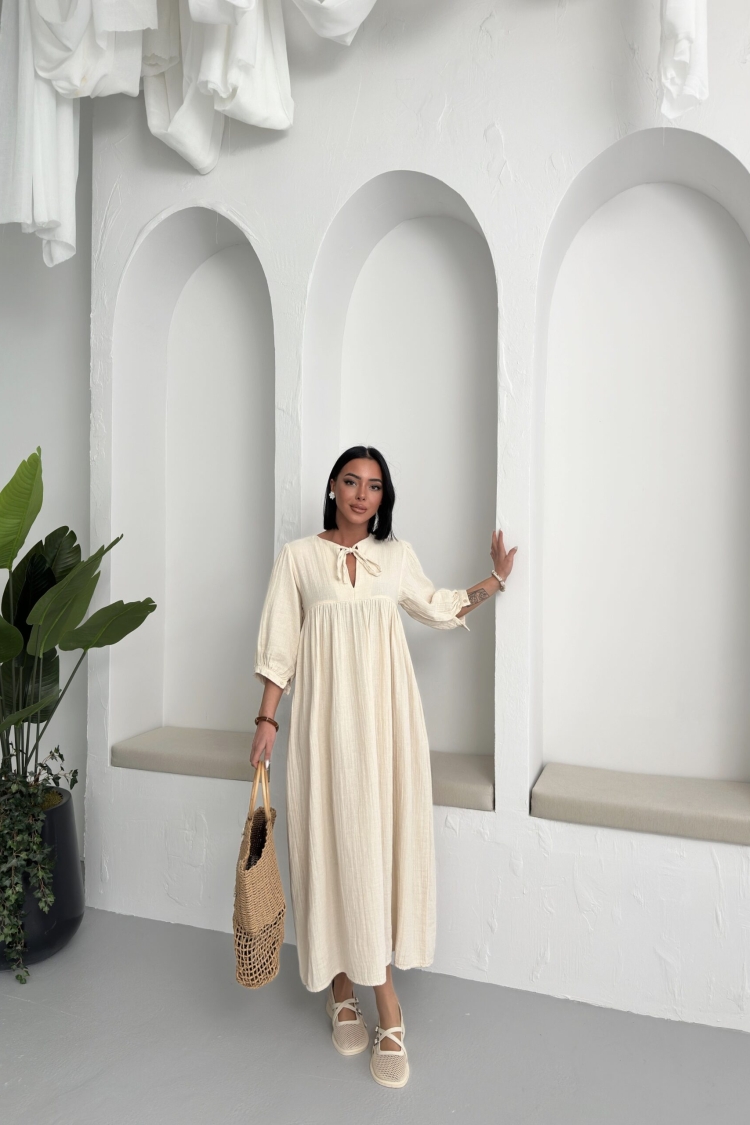 Mueslin Half Sleeve Dress