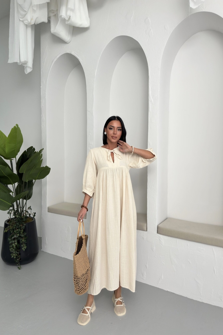 Mueslin Half Sleeve Dress