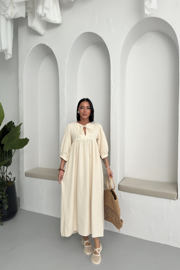 Mueslin Half Sleeve Dress