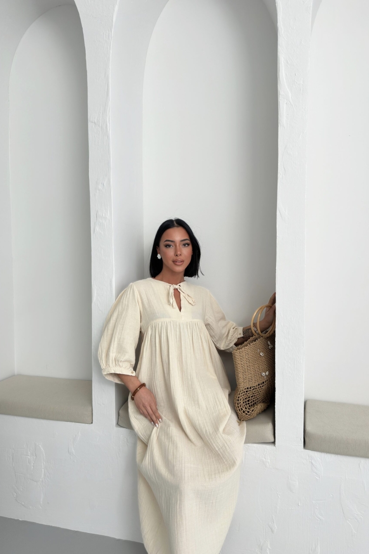 Mueslin Half Sleeve Dress