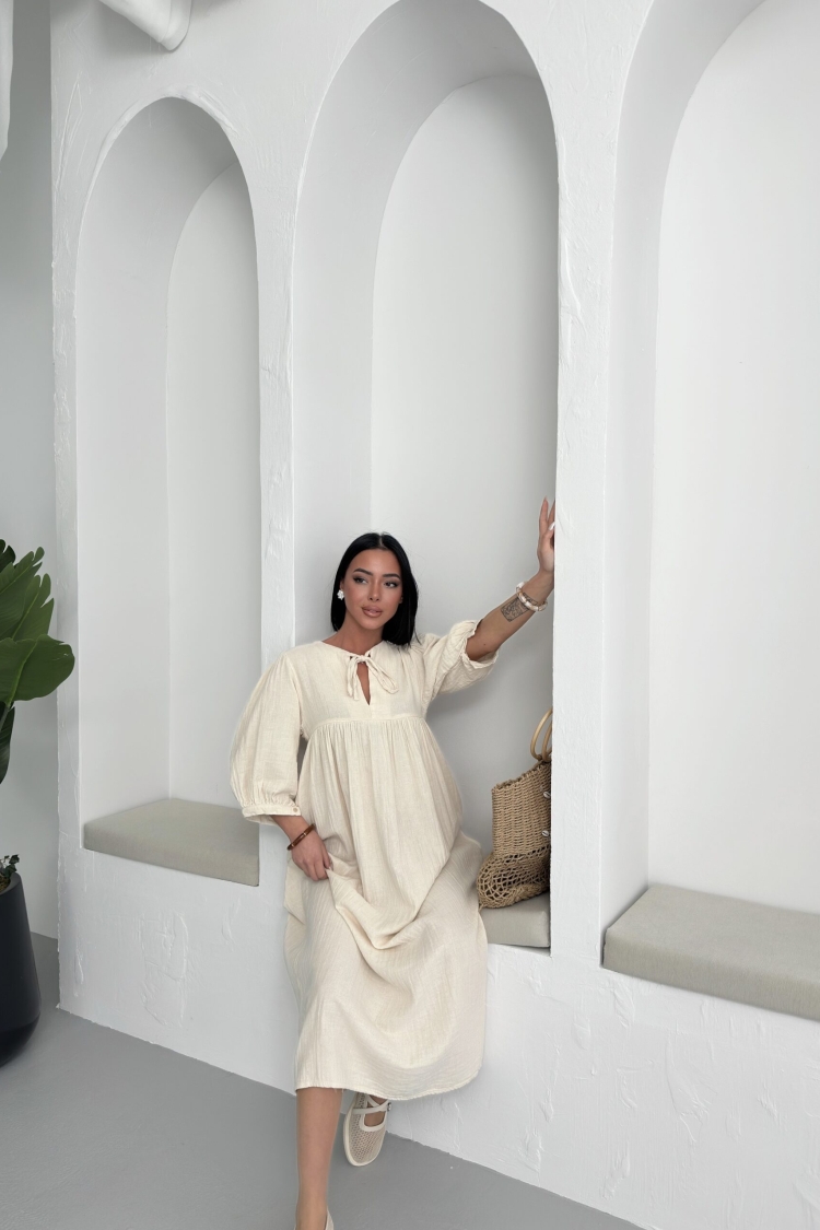 Mueslin Half Sleeve Dress