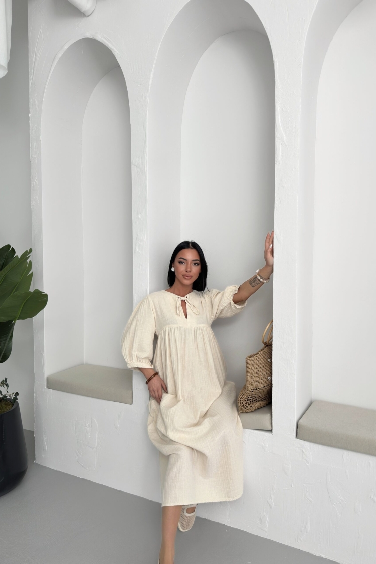 Mueslin Half Sleeve Dress