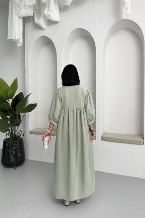 Mueslin Half Sleeve Dress - My Fashion - Globality Store - Women Clothes Wholesale Turkey