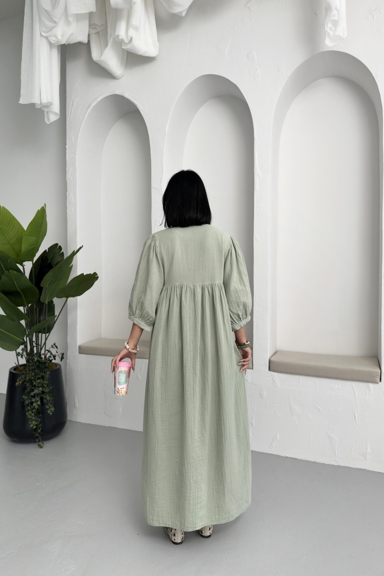 Mueslin Half Sleeve Dress
