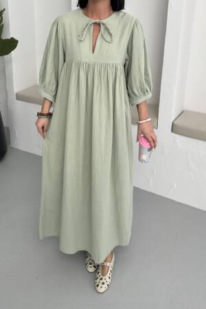 Mueslin Half Sleeve Dress - My Fashion - Globality Store - Women Clothes Wholesale Turkey