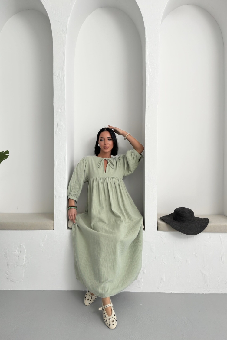 Mueslin Half Sleeve Dress