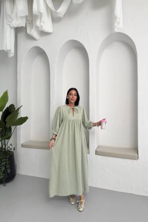 Mueslin Half Sleeve Dress - My Fashion - Globality Store - Women Clothes Wholesale Turkey