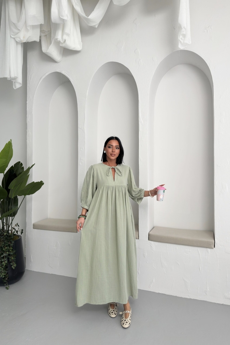 Mueslin Half Sleeve Dress
