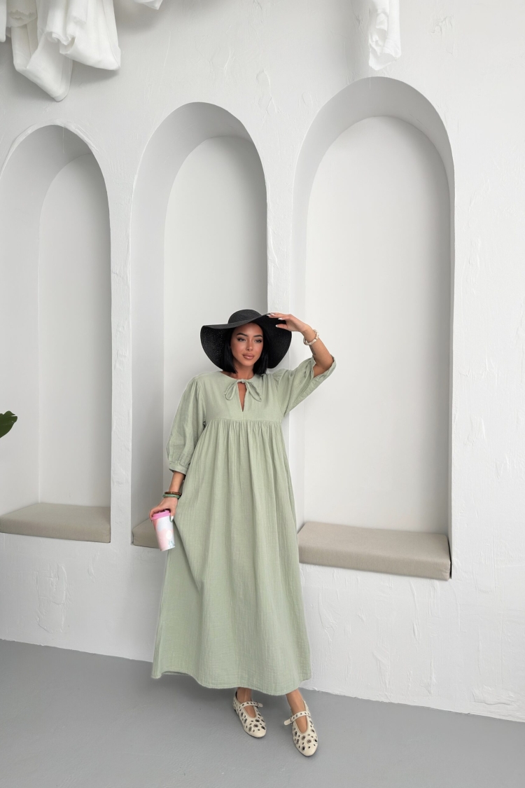 Mueslin Half Sleeve Dress