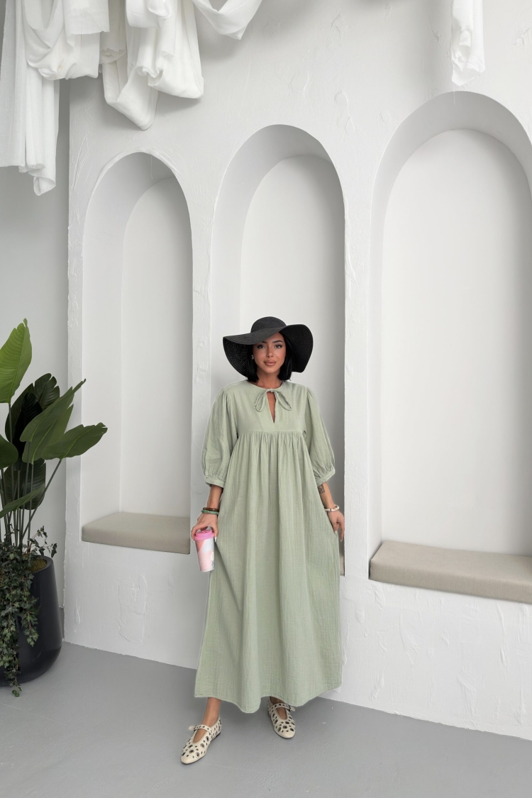 Mueslin Half Sleeve Dress