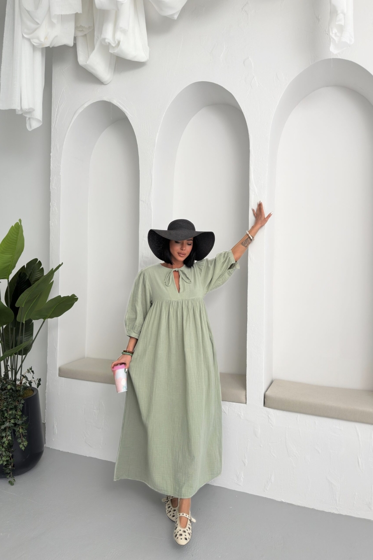 Mueslin Half Sleeve Dress