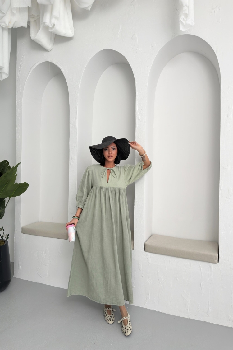 Mueslin Half Sleeve Dress