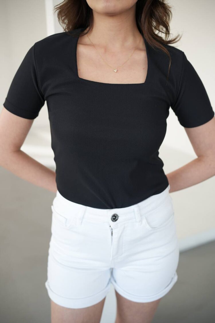 Square Neck Blouse - Fiori - Globality Store - Women Clothes Wholesale Turkey