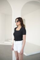 Square Neck Blouse - Fiori - Globality Store - Women Clothes Wholesale Turkey