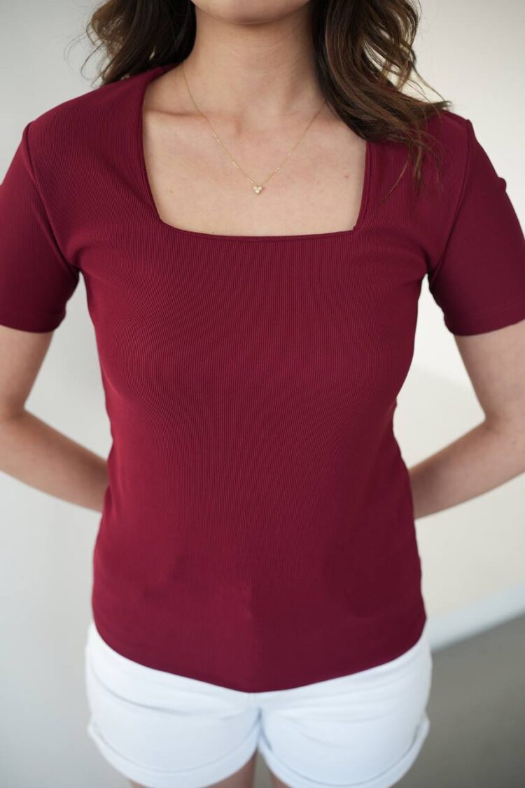 Square Neck Blouse - Fiori - Globality Store - Women Clothes Wholesale Turkey