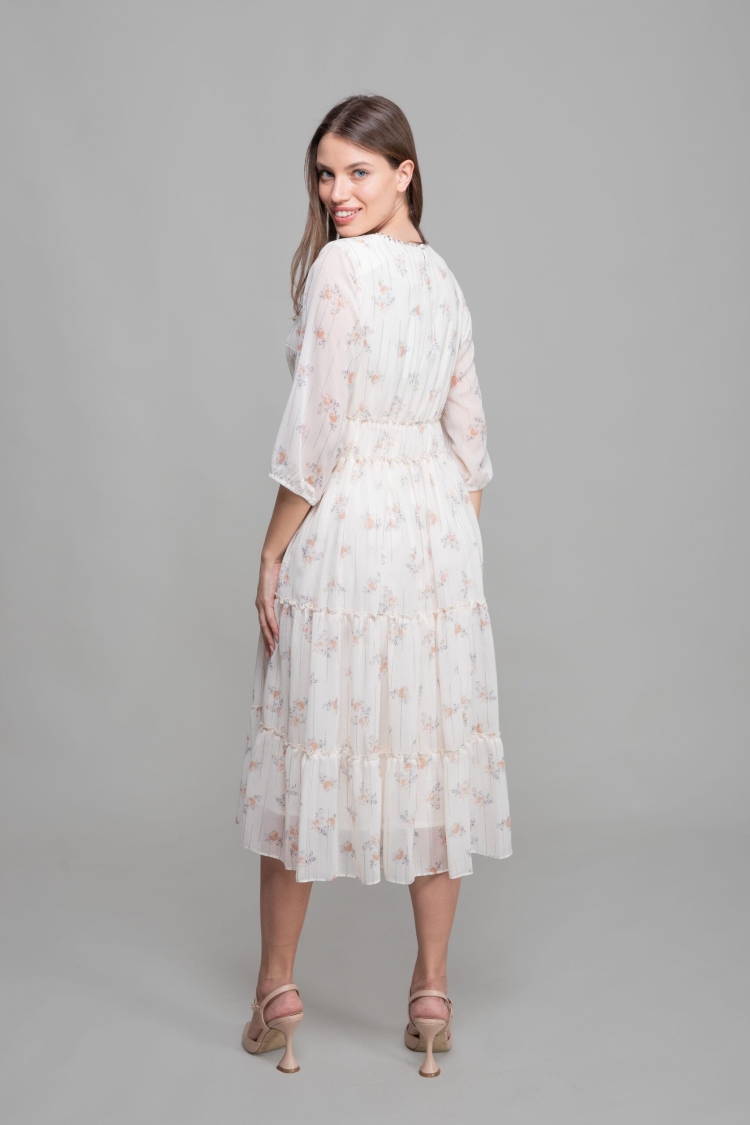 Round Neck Silvery Yoryo Dress