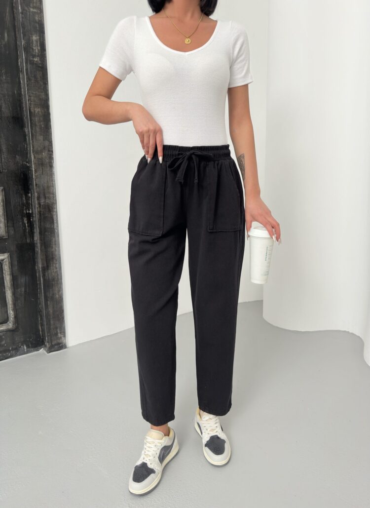 Pocketed Gabardine Pants