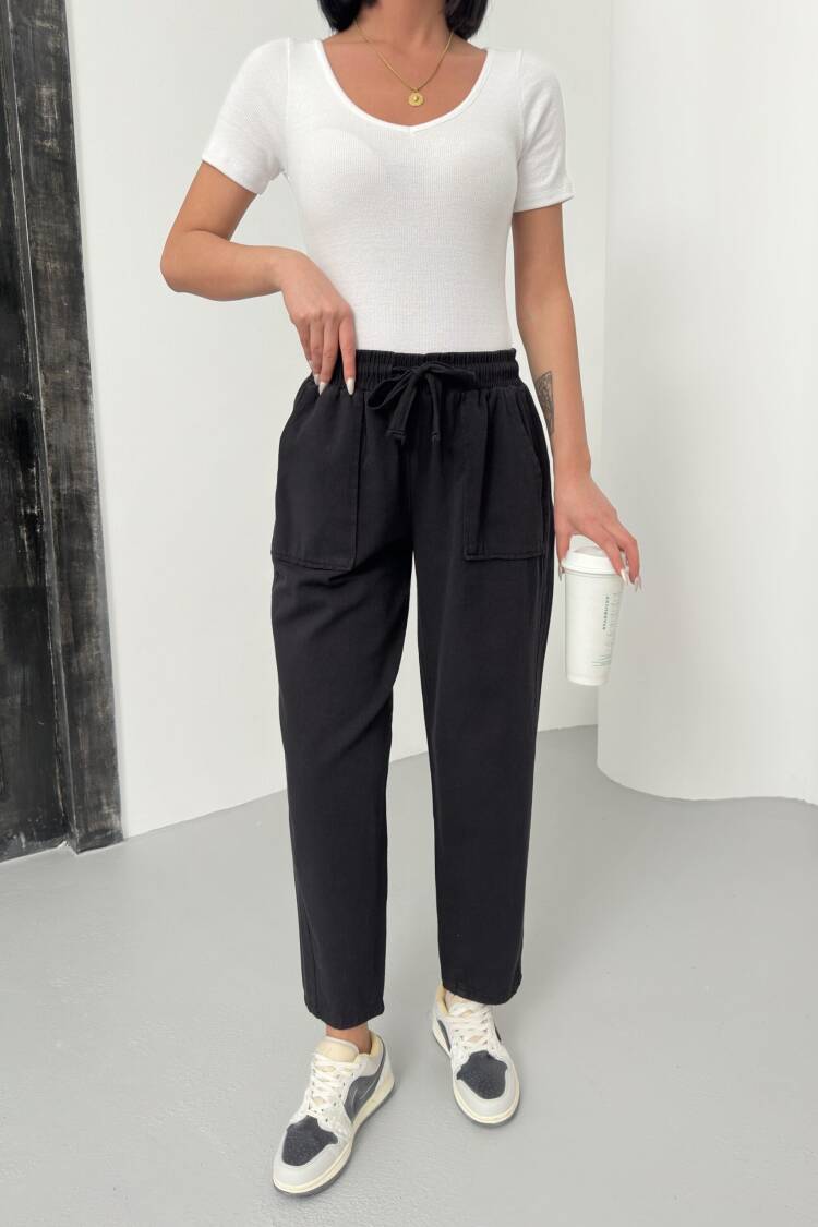 Pocketed Gabardine Pants