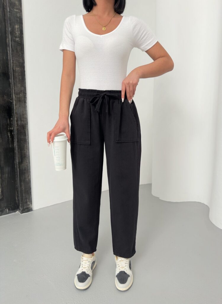 Pocketed Gabardine Pants