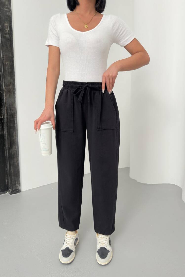 Pocketed Gabardine Pants