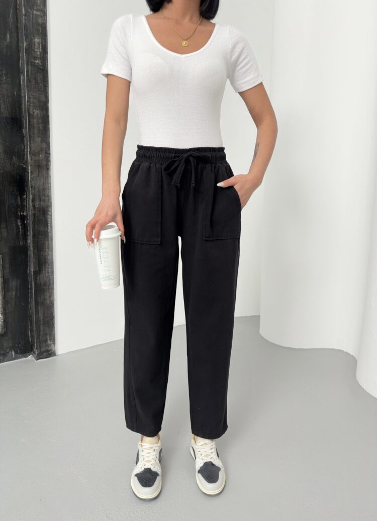 Pocketed Gabardine Pants