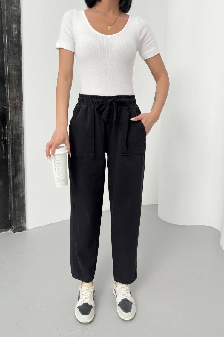 Pocketed Gabardine Pants