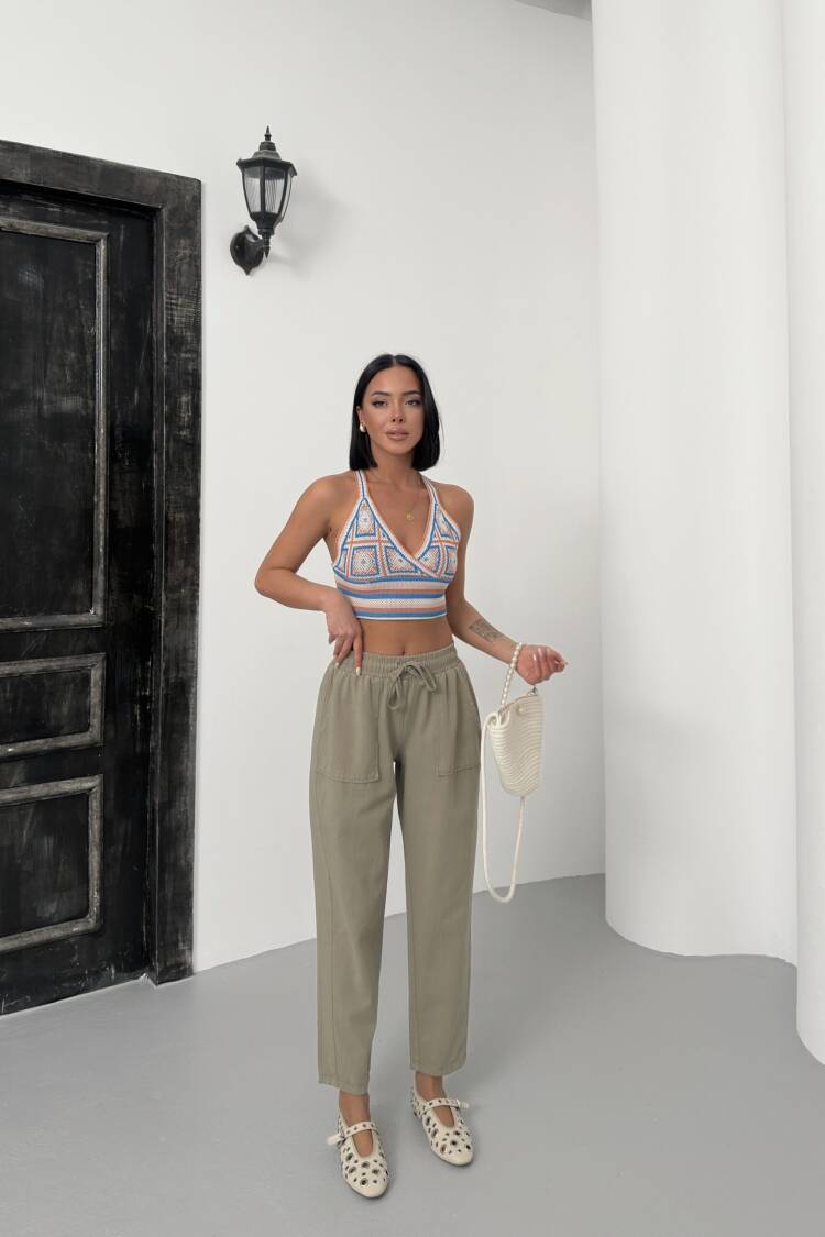 Pocketed Gabardine Pants