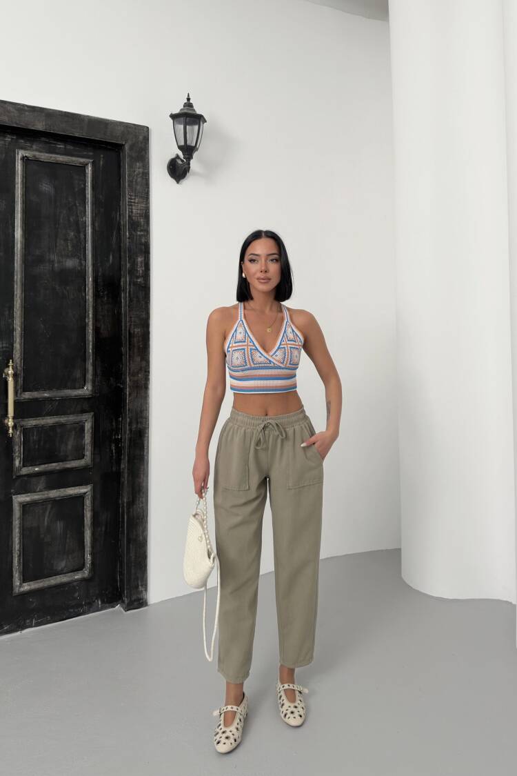 Pocketed Gabardine Pants - My Fashion - Globality Store - Women Clothes Wholesale Turkey
