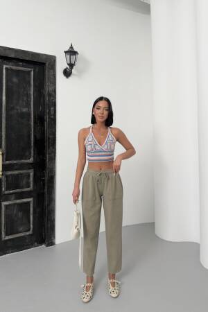 Pocketed Gabardine Pants - My Fashion - Globality Store - Women Clothes Wholesale Turkey