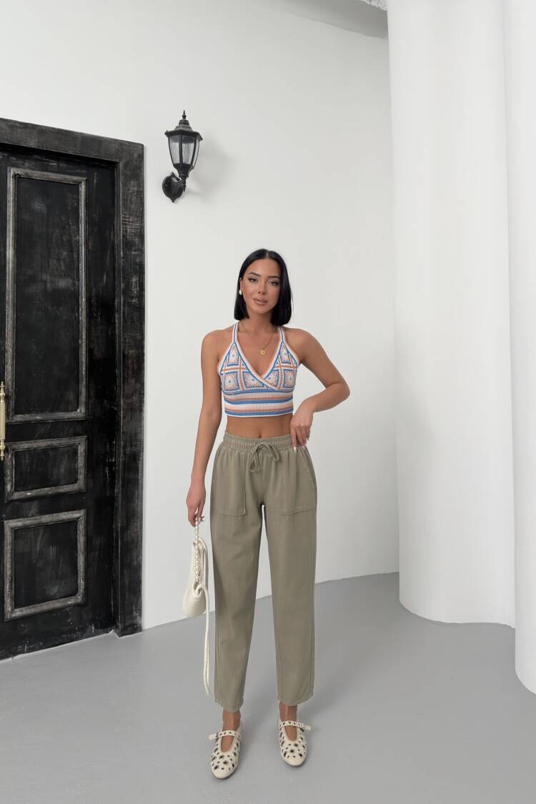 Pocketed Gabardine Pants