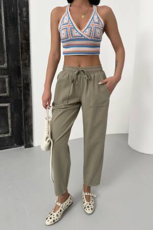 Pocketed Gabardine Pants - My Fashion - Globality Store - Women Clothes Wholesale Turkey