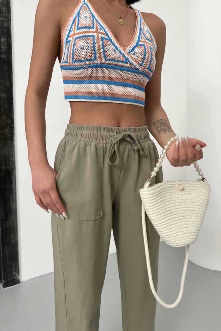 Pocketed Gabardine Pants
