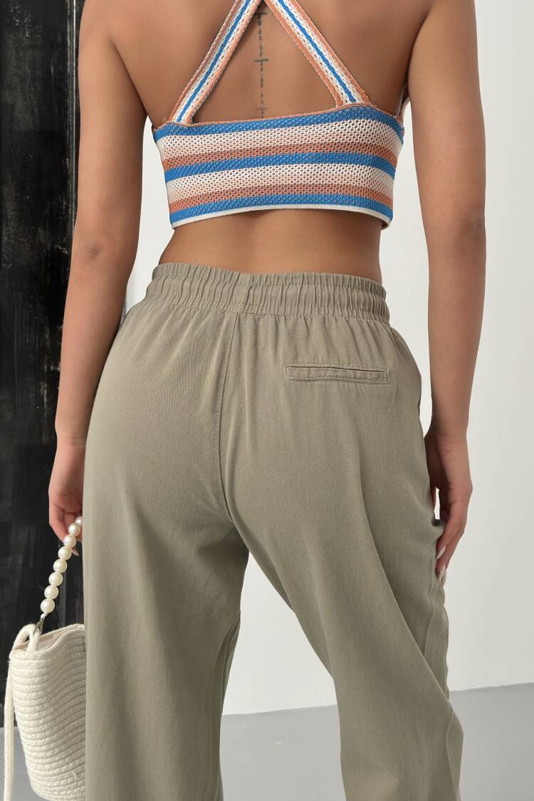 Pocketed Gabardine Pants