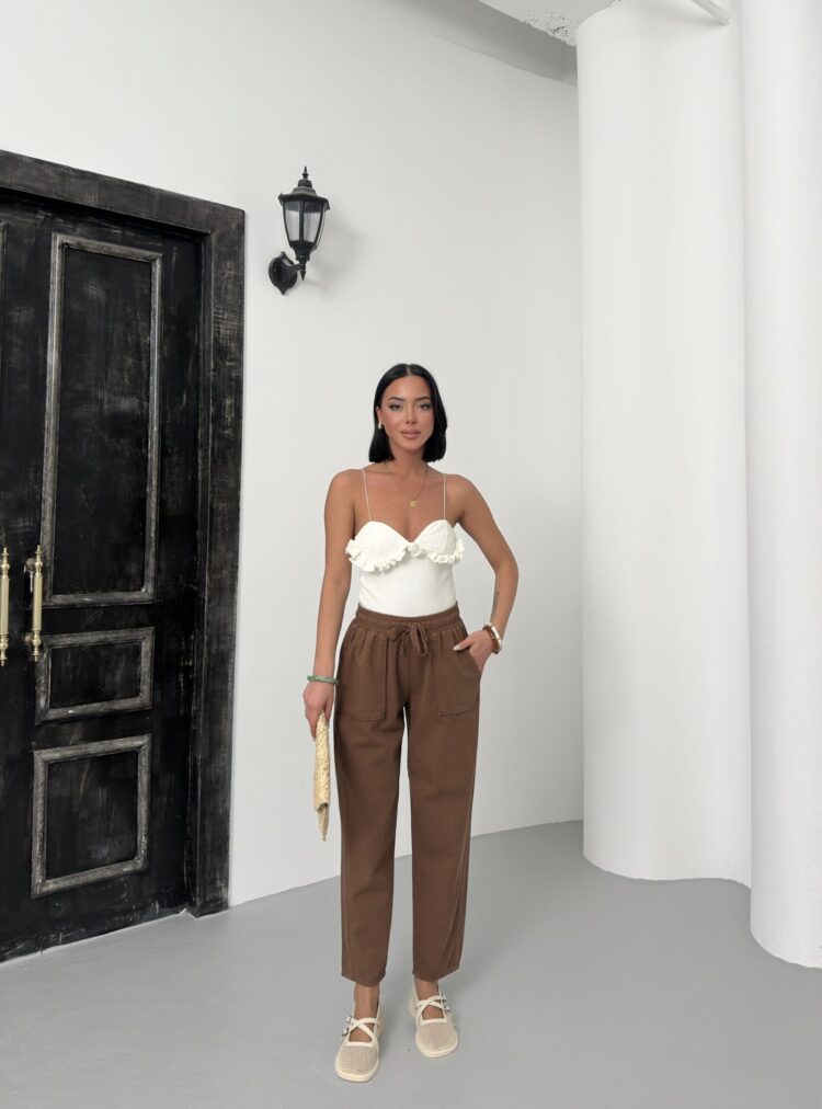 Pocketed Gabardine Pants - My Fashion - Globality Store - Women Clothes Wholesale Turkey