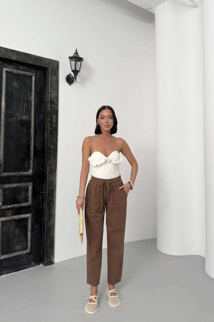 Pocketed Gabardine Pants - My Fashion - Globality Store - Women Clothes Wholesale Turkey