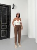 Pocketed Gabardine Pants - My Fashion - Globality Store - Women Clothes Wholesale Turkey