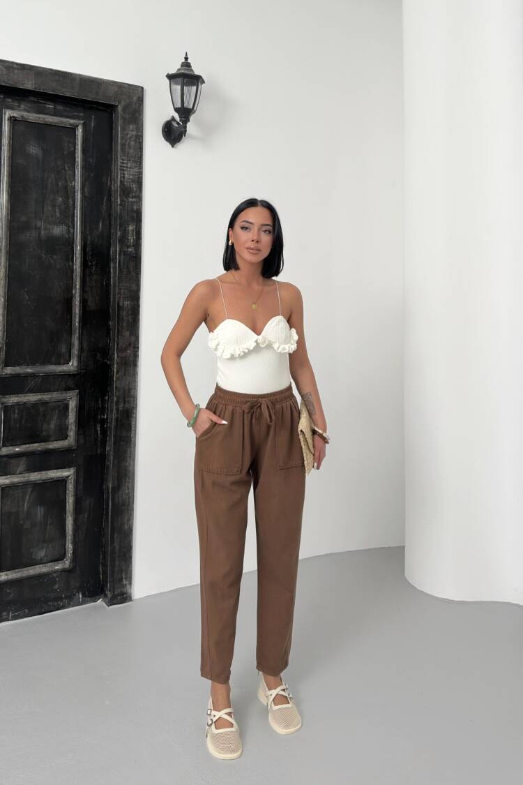 Pocketed Gabardine Pants