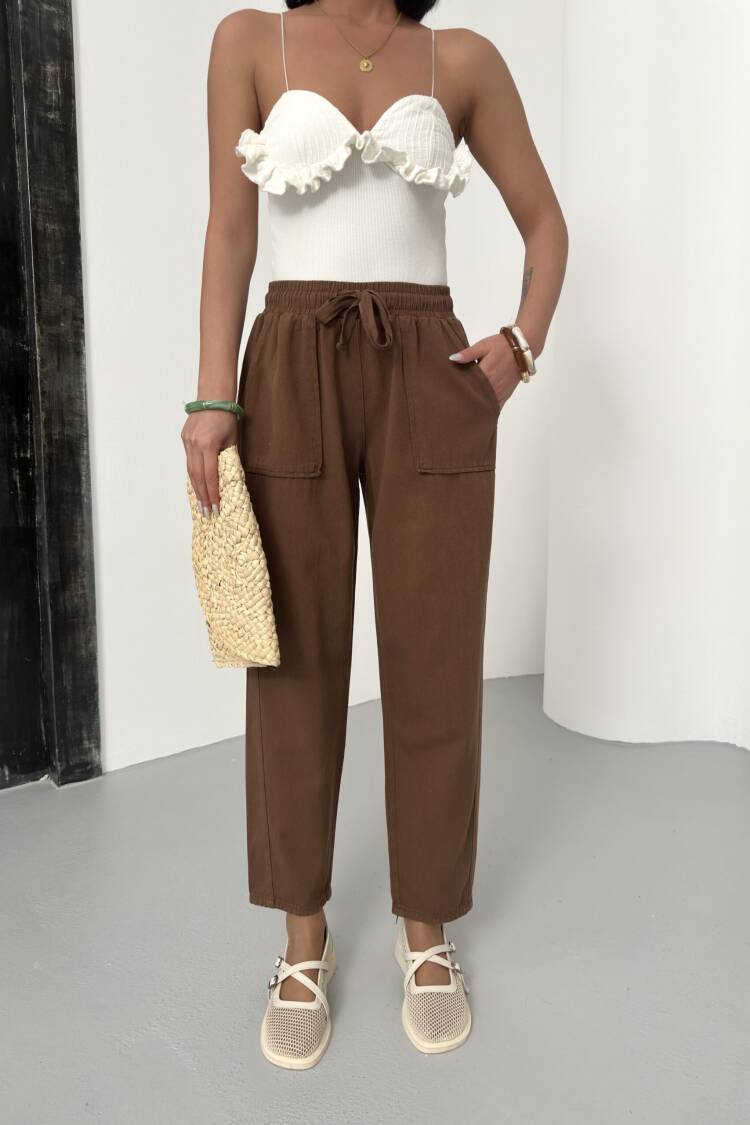 Pocketed Gabardine Pants