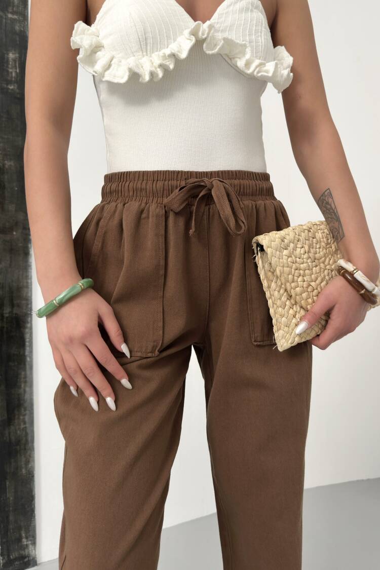 Pocketed Gabardine Pants