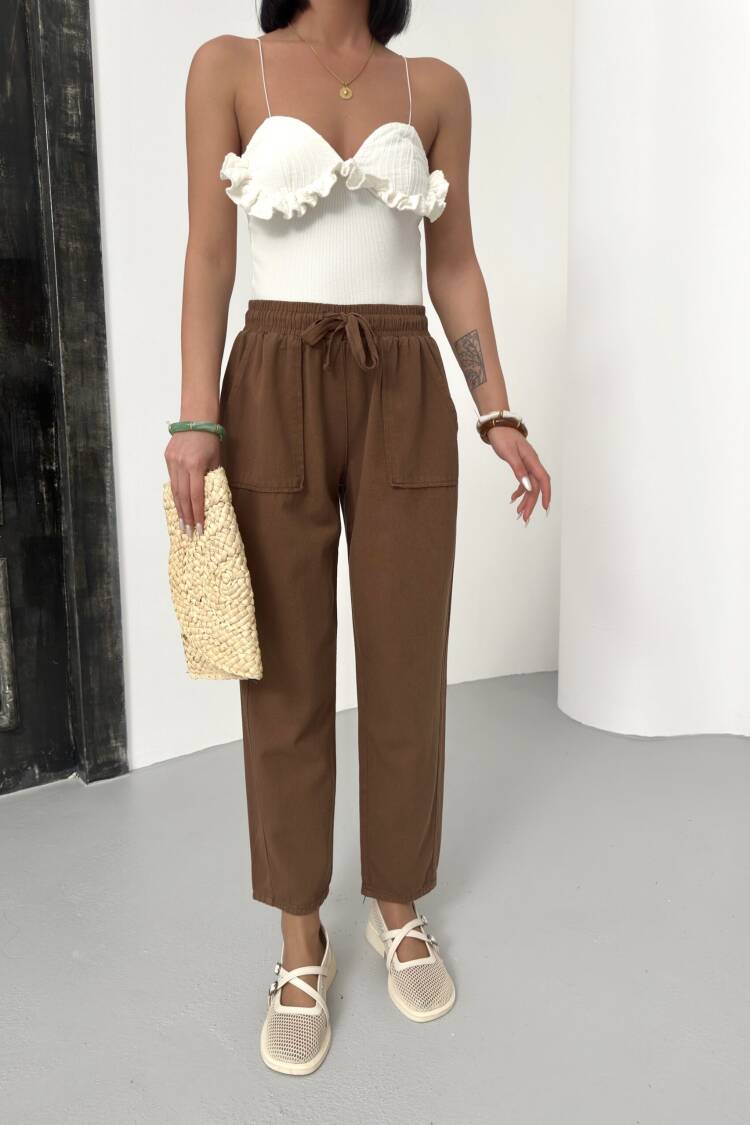 Pocketed Gabardine Pants