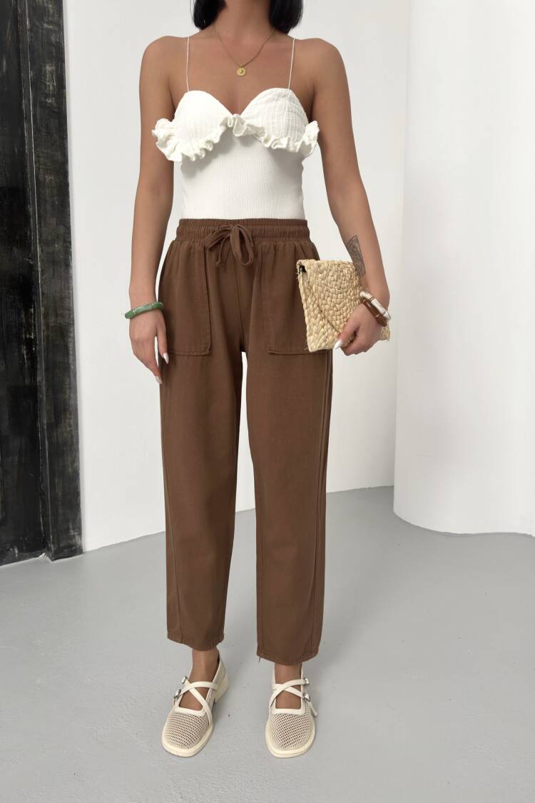 Pocketed Gabardine Pants