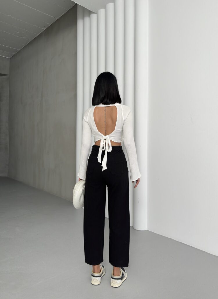 Detailed Gabardine Pants