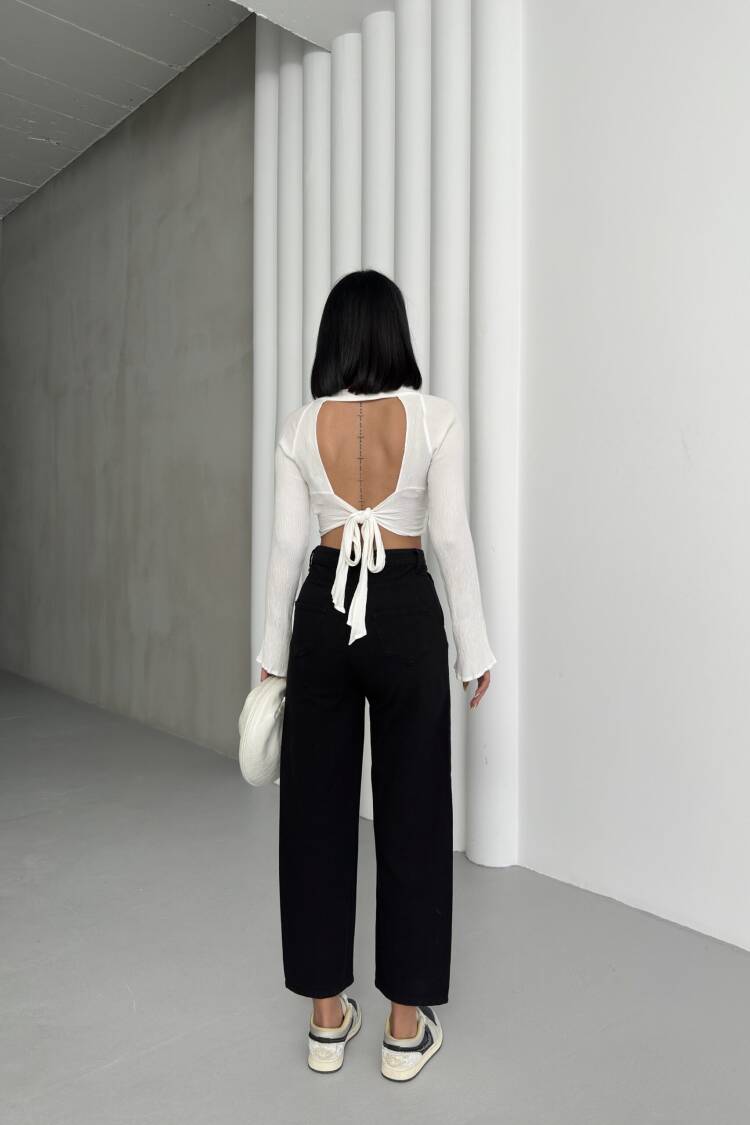Detailed Gabardine Pants