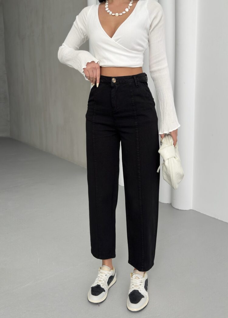 Detailed Gabardine Pants