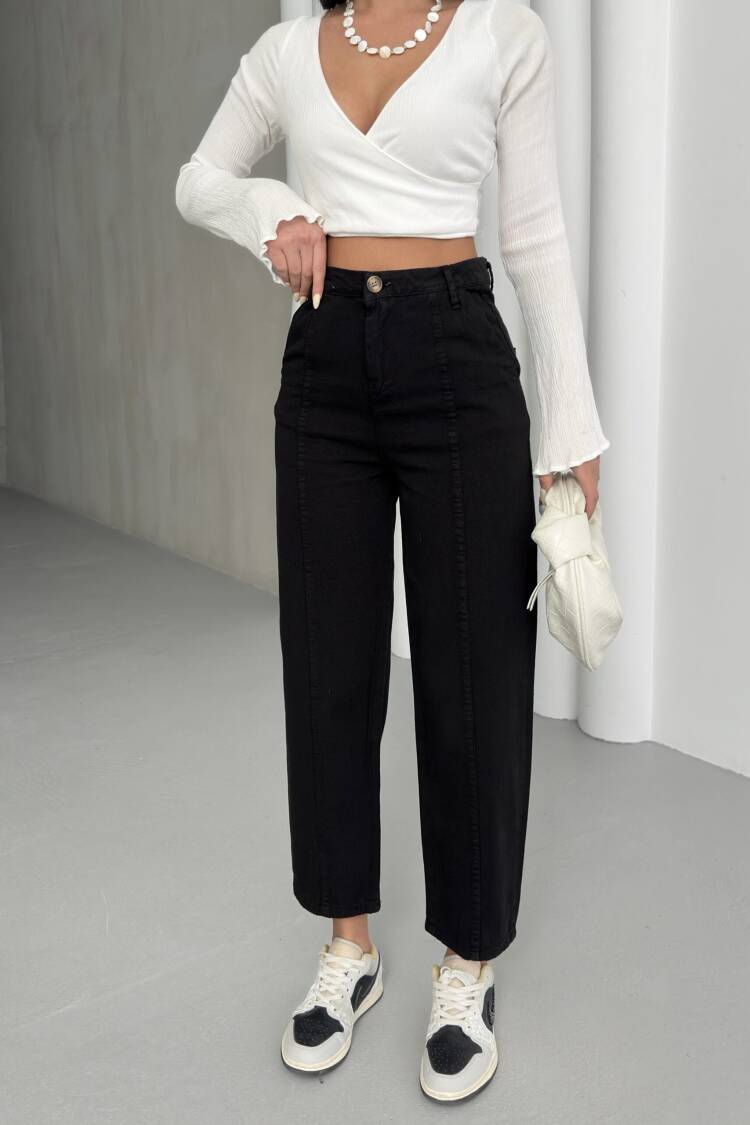 Detailed Gabardine Pants