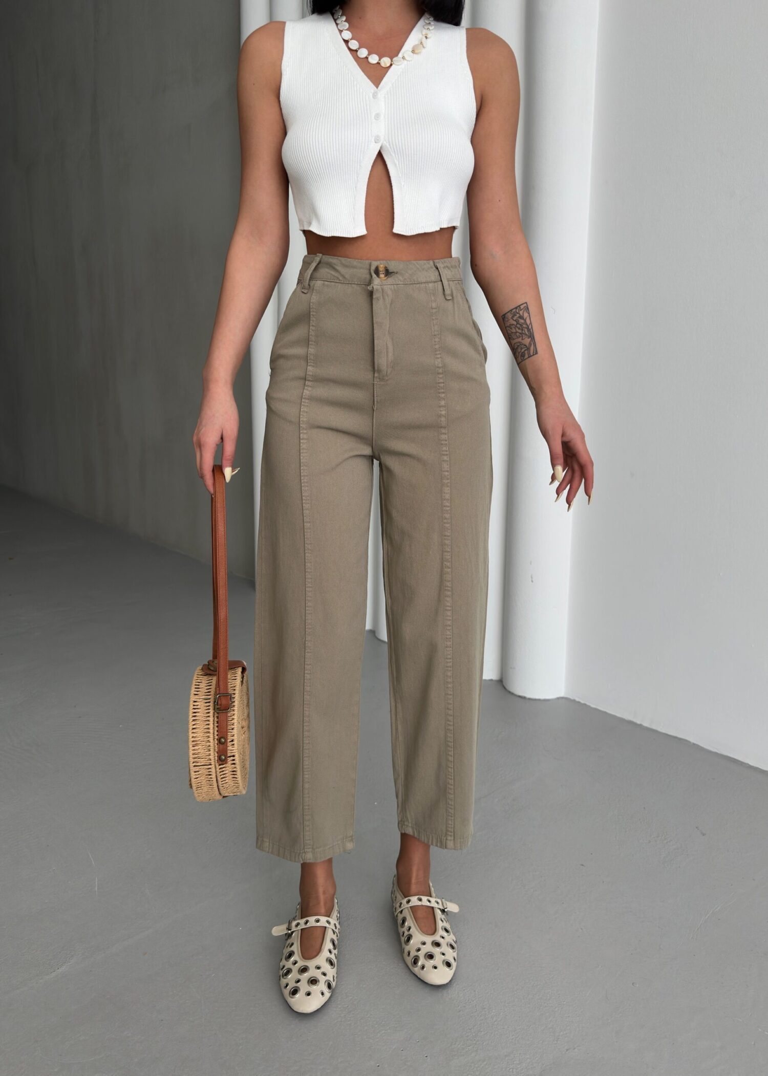 Detailed Gabardine Pants - My Fashion - Globality Store - Women Clothes Wholesale Turkey