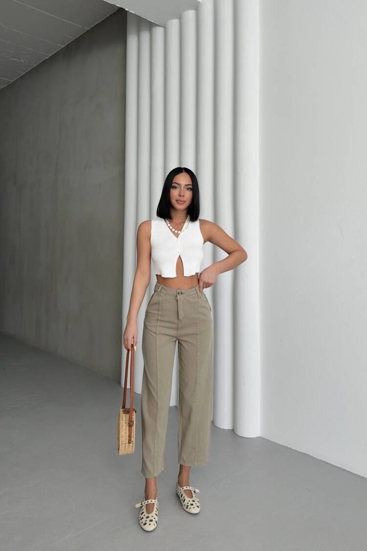 Detailed Gabardine Pants - My Fashion - Globality Store - Women Clothes Wholesale Turkey