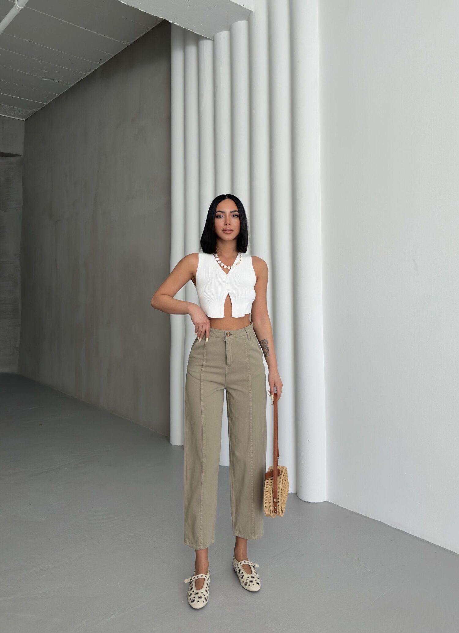 Detailed Gabardine Pants - My Fashion - Globality Store - Women Clothes Wholesale Turkey
