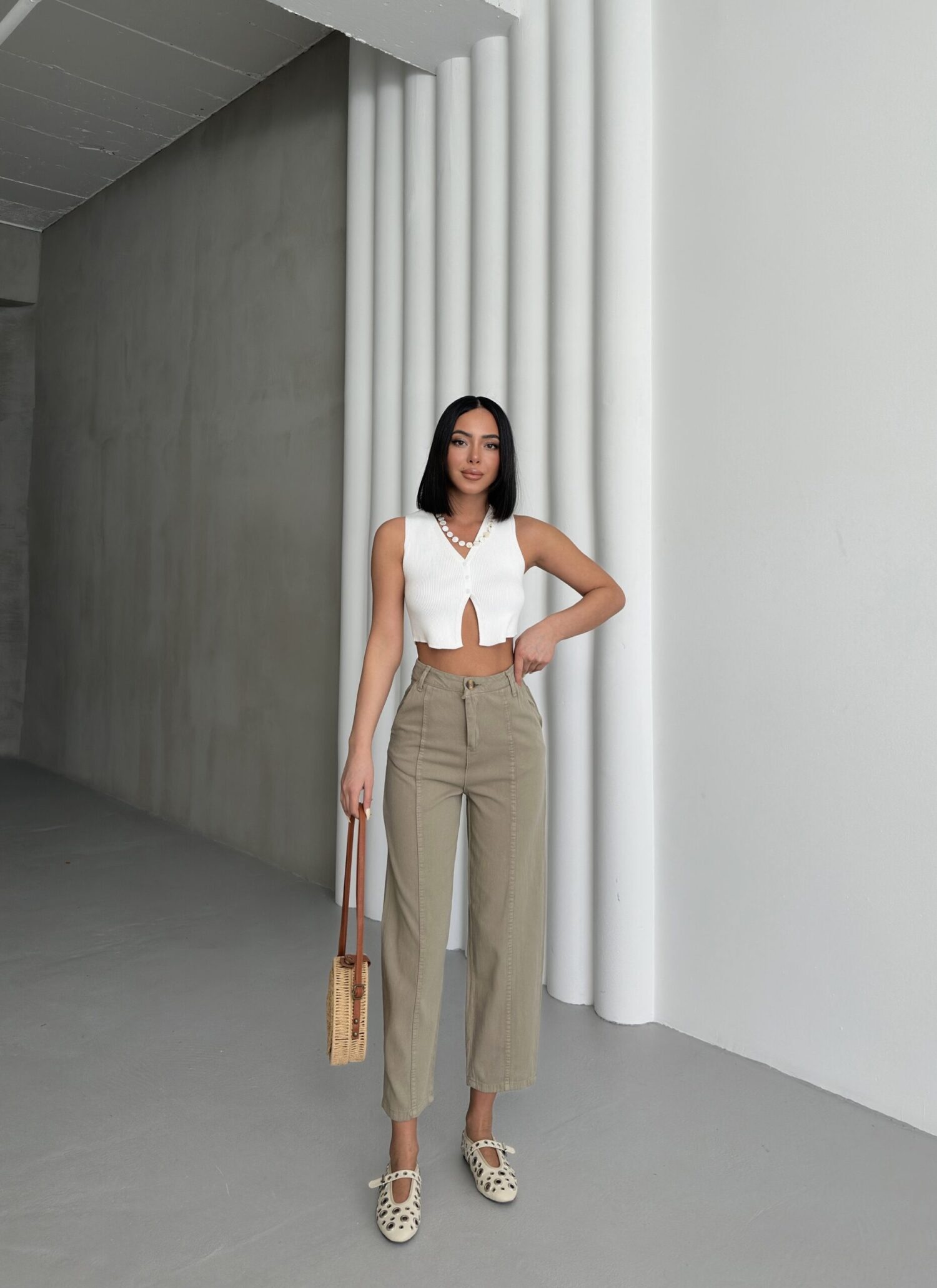 Detailed Gabardine Pants - My Fashion - Globality Store - Women Clothes Wholesale Turkey