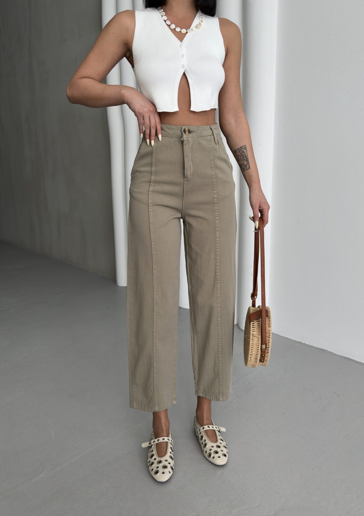 Detailed Gabardine Pants - My Fashion - Globality Store - Women Clothes Wholesale Turkey